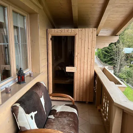 Zillertal Panorama Blick Balkon Sauna Daire Zellberg